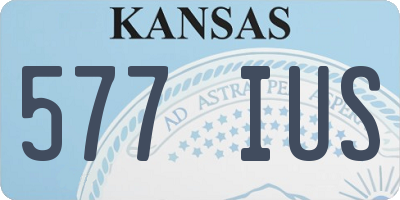 KS license plate 577IUS