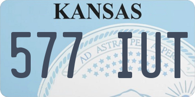 KS license plate 577IUT