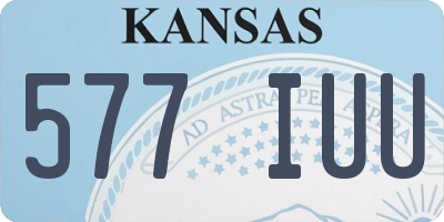 KS license plate 577IUU