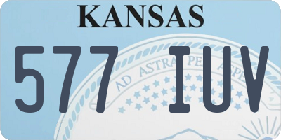 KS license plate 577IUV