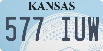KS license plate 577IUW