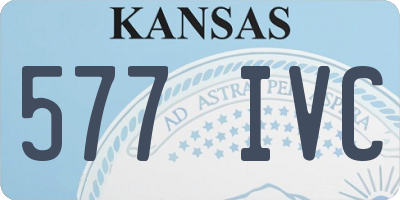 KS license plate 577IVC