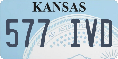 KS license plate 577IVD