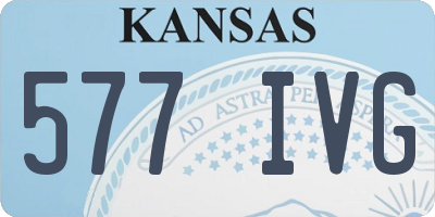 KS license plate 577IVG
