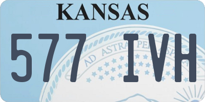 KS license plate 577IVH