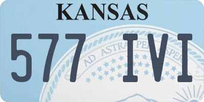 KS license plate 577IVI