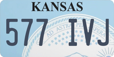 KS license plate 577IVJ