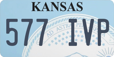KS license plate 577IVP