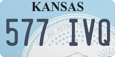 KS license plate 577IVQ