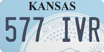KS license plate 577IVR