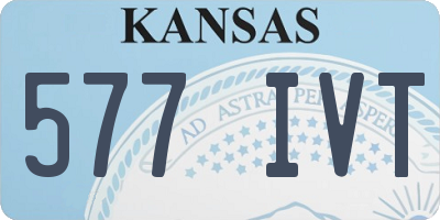 KS license plate 577IVT