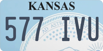 KS license plate 577IVU