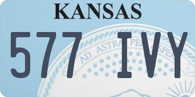 KS license plate 577IVY