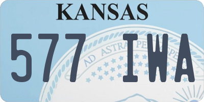 KS license plate 577IWA
