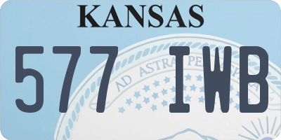 KS license plate 577IWB