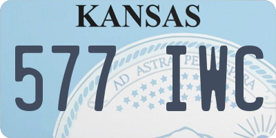 KS license plate 577IWC