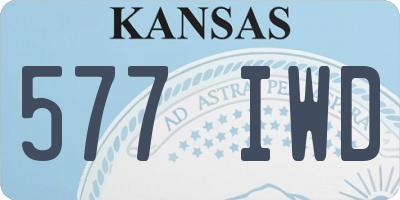 KS license plate 577IWD