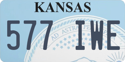 KS license plate 577IWE