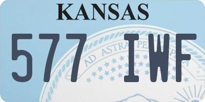 KS license plate 577IWF