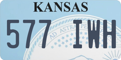 KS license plate 577IWH