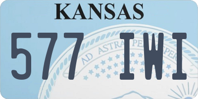 KS license plate 577IWI