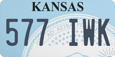 KS license plate 577IWK