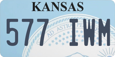 KS license plate 577IWM