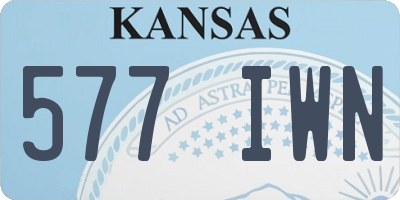 KS license plate 577IWN