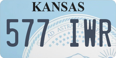 KS license plate 577IWR