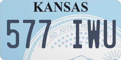 KS license plate 577IWU