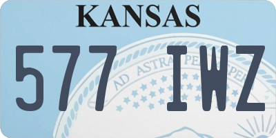 KS license plate 577IWZ