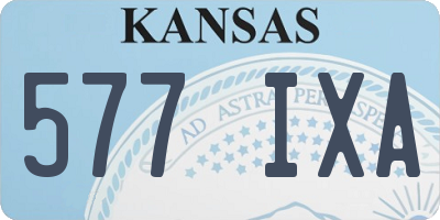 KS license plate 577IXA