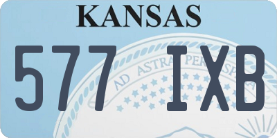 KS license plate 577IXB