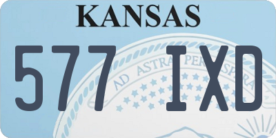 KS license plate 577IXD