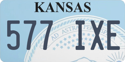 KS license plate 577IXE