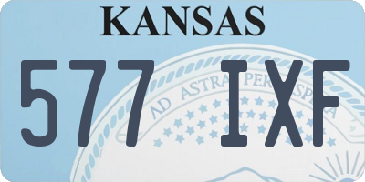 KS license plate 577IXF