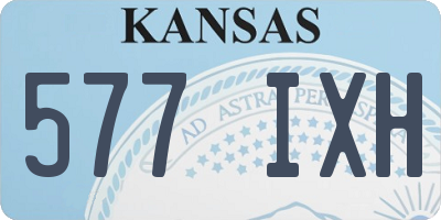 KS license plate 577IXH