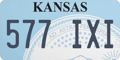 KS license plate 577IXI