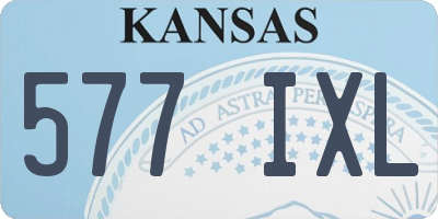 KS license plate 577IXL