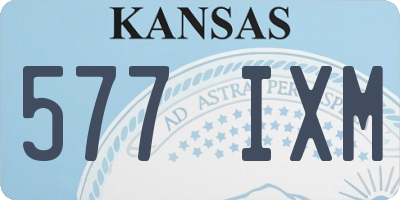 KS license plate 577IXM