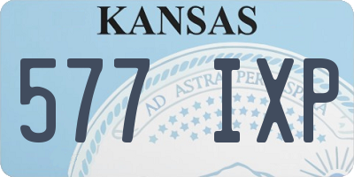 KS license plate 577IXP