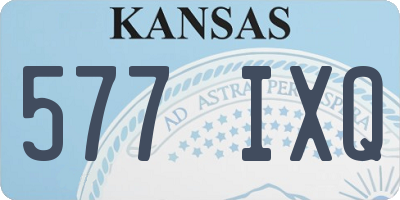 KS license plate 577IXQ