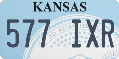KS license plate 577IXR