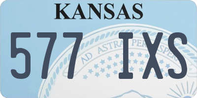 KS license plate 577IXS
