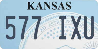 KS license plate 577IXU