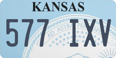 KS license plate 577IXV