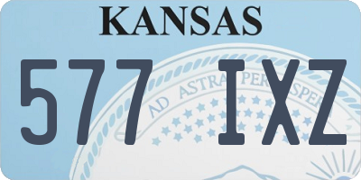 KS license plate 577IXZ