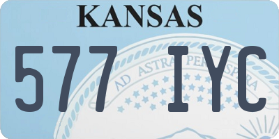 KS license plate 577IYC