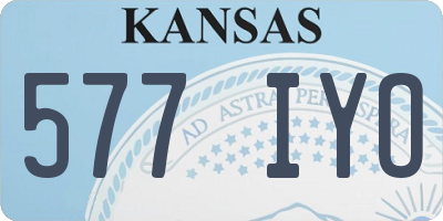 KS license plate 577IYO