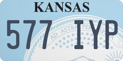 KS license plate 577IYP
